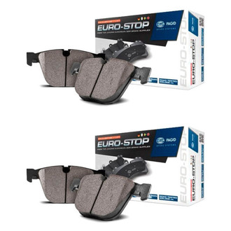 PowerStop® - Euro-Stop™ Semi-Metallic Front and Rear Disc Brake Pad Set