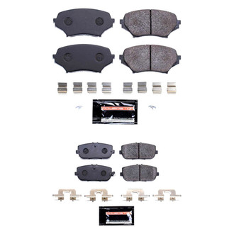 PowerStop® - Track Day Carbon-Fiber Metallic Front and Rear Brake Pad Set