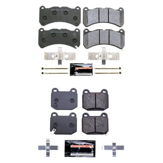PowerStop® - Track Day Carbon-Fiber Metallic Front and Rear Brake Pad Set