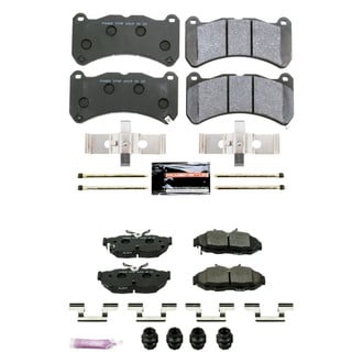 PowerStop® - Track Day Carbon-Fiber Metallic Front and Rear Brake Pad Set
