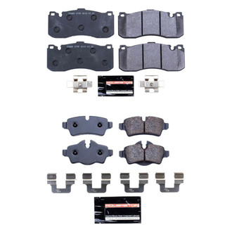 PowerStop® - Track Day Carbon-Fiber Metallic Front and Rear Brake Pad Set