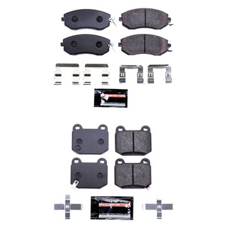 PowerStop® - Track Day Carbon-Fiber Metallic Front and Rear Brake Pad Set