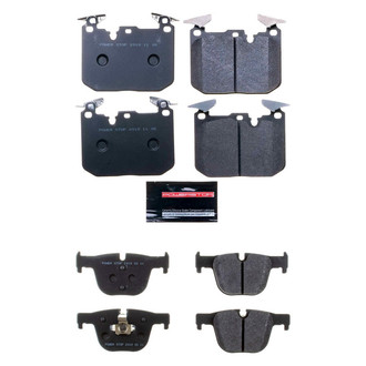 PowerStop® - Track Day Carbon-Fiber Metallic Front and Rear Brake Pad Set