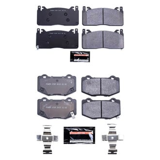 PowerStop® - Track Day Carbon-Fiber Metallic Front and Rear Brake Pad Set