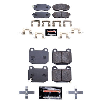 PowerStop® - Track Day Carbon-Fiber Metallic Front and Rear Brake Pad Set