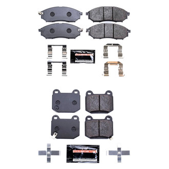 PowerStop® - Track Day Carbon-Fiber Metallic Front and Rear Brake Pad Set