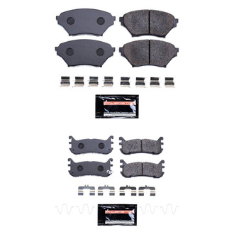 PowerStop® - Track Day Carbon-Fiber Metallic Front and Rear Brake Pad Set