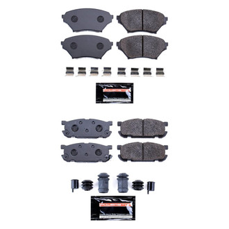 PowerStop® - Track Day Carbon-Fiber Metallic Front and Rear Brake Pad Set