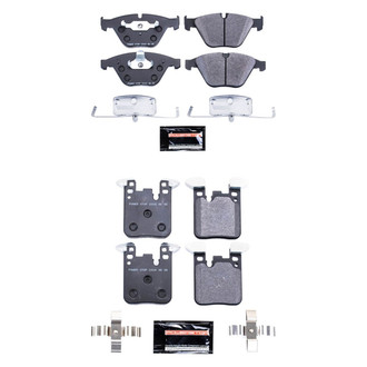 PowerStop® - Track Day Carbon-Fiber Metallic Front and Rear Brake Pad Set
