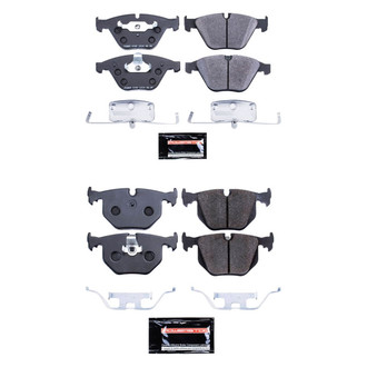 PowerStop® - Track Day Carbon-Fiber Metallic Front and Rear Brake Pad Set