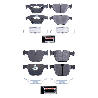 PowerStop® - Track Day Carbon-Fiber Metallic Front and Rear Brake Pad Set