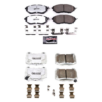 PowerStop® - Z26 Extreme Street Performance Carbon-Fiber Ceramic Front and Rear Brake Pad Set