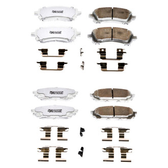 PowerStop® - Z26 Extreme Street Performance Carbon-Fiber Ceramic Front and Rear Brake Pad Set