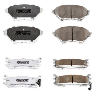 PowerStop® - Z26 Extreme Street Performance Carbon-Fiber Ceramic Front and Rear Brake Pad Set