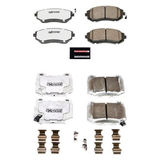 PowerStop® - Z26 Extreme Street Performance Carbon-Fiber Ceramic Front and Rear Brake Pad Set