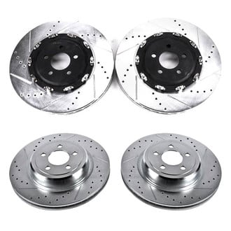 PowerStop® - Evolution Performance Drilled and Slotted 1-Piece Front and Rear Brake Rotor Set
