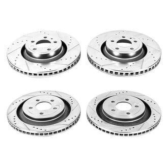 PowerStop® - Evolution Performance Drilled and Slotted 1-Piece Front and Rear Brake Rotor Set