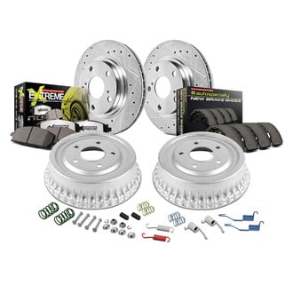 PowerStop® - Street Warrior Z26 Drilled and Slotted Disc and Drum Brake Kit