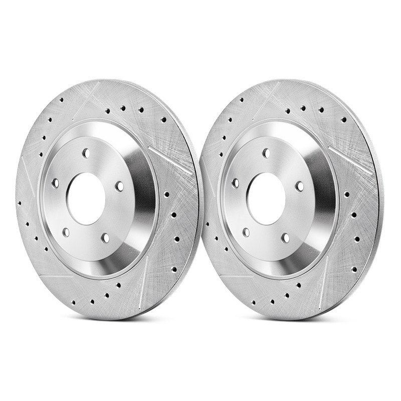 Power Stop JBR964XPR Rear Evolution Drilled & Slotted Rotor Pair 