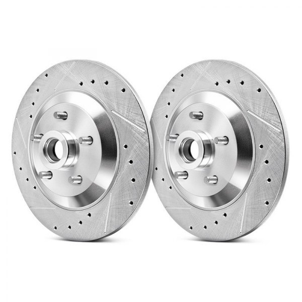 Disc Brake Rotor Set-Front Drilled and Slotted Brake Rotor Pair Front Power Stop