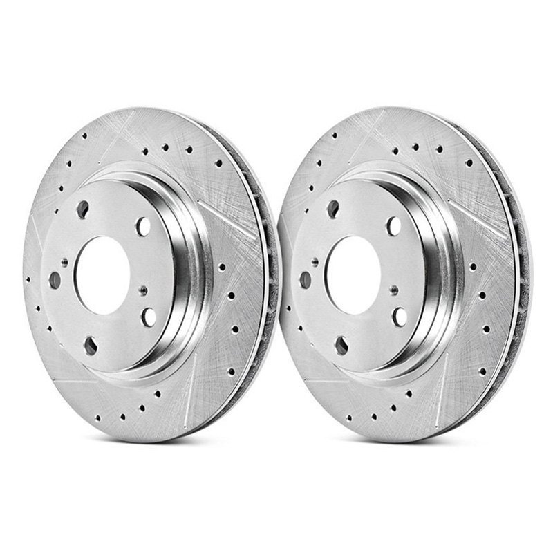 Power Stop JBR1597XPR Rear Evolution Performance Drilled Slotted & Plated Brake Rotor Pair