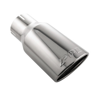 PPE® - 304 SS Oval Rolled Edge Clamp-On Double-Wall Polished Exhaust Tip