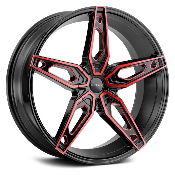PRIVE LUX® - PL6 Gloss Black with Red Machined Face