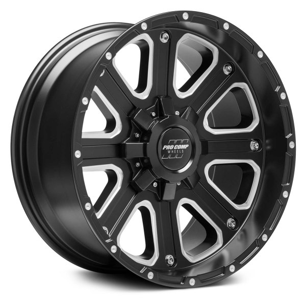 PRO COMP® - 72 SERIES Alloy Satin Black with Milled Accents