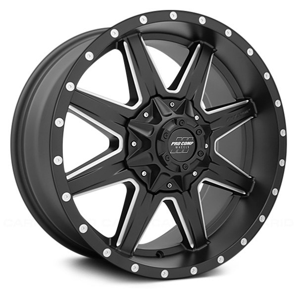 PRO COMP® - 48 SERIES QUICK 8 Alloy Satin Black with Milled Accents