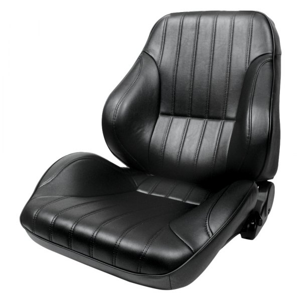 Procar® - Rally™ Passenger Side Lowback Black Vinyl Sport Seat w/o Headrest