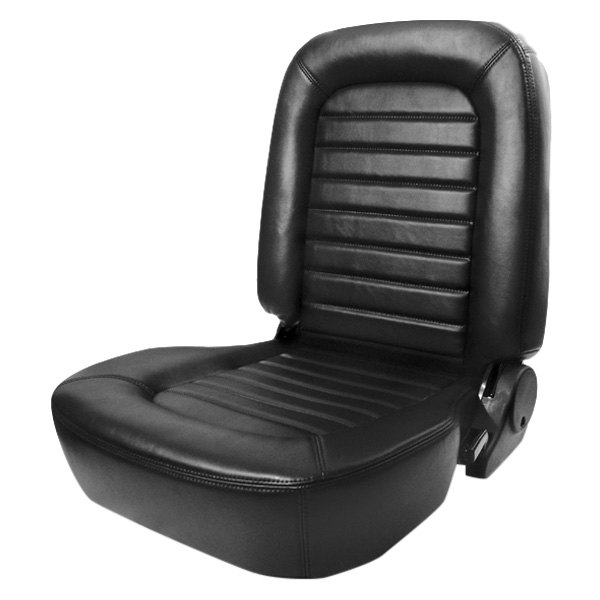 Procar® - Classic™ Driver Side Lowback Black Vinyl Sport Seat w/o Headrest