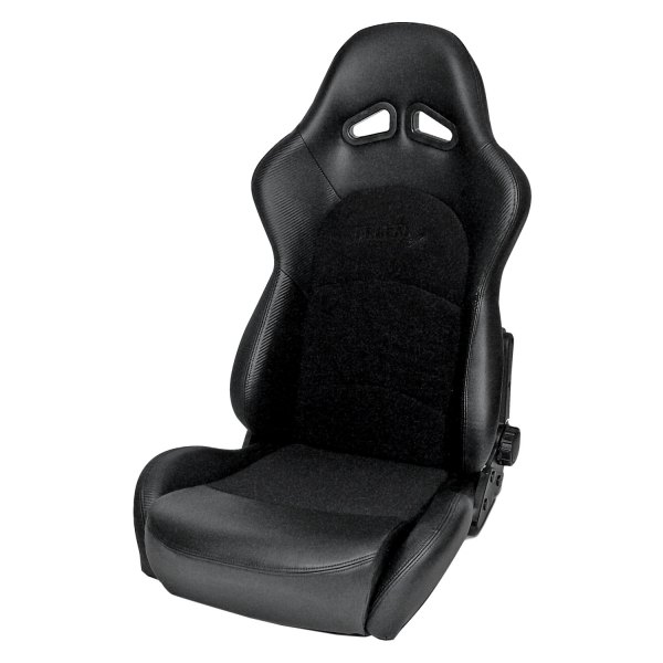 Procar® - Sportsman Pro™ Fiberglass Black Vinyl/Velour Sport Seat