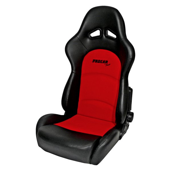 Procar® - Sportsman Pro XL™ Racing Seat, Black Vinyl Trim with Red Velour Insert