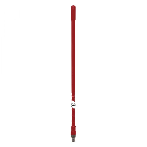 Procomm® Hsd995 4r 4 Red Fiberglass Dual Cb Antenna Kit 