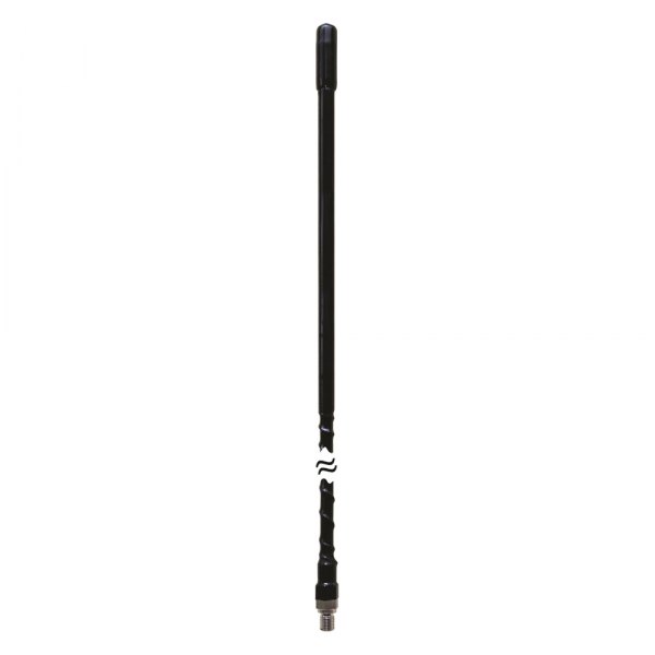 ProComm® - Bull Dog 3' Black Fiberglass Whip Antenna