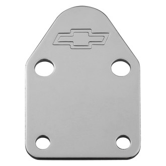 Proform® - Officially Licensed GM Chrome Fuel Pump Block-Off Plate with Stamped Bowtie Logo