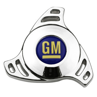 Proform® - Officially Licensed GM High Style Tri-Star Chrome/Blue/Yellow Air Cleaner Mounting Nut