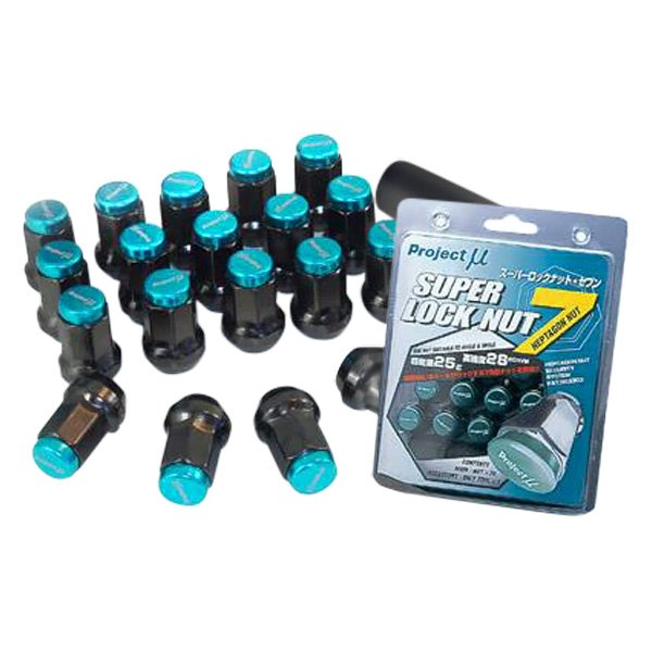 Project Mu® - Black/Blue Cone Seat Super Lock Lug Nuts