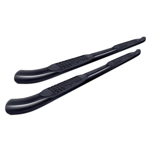 ProMaxx Automotive® - 4" Black Oval Curved Step Bars