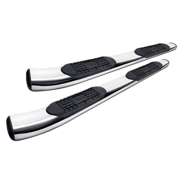 ProMaxx Automotive® - 5" Polished Oval Curved Step Bars