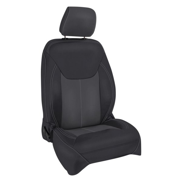  PRP Seats® - 1st Row Black/Gray with Silver Stitching Seat Covers