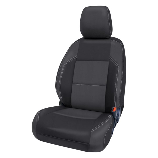  PRP Seats® - 1st Row Black/Gray with Silver Stitching Seat Covers