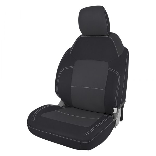  PRP Seats® - 1st Row Black/Gray with Silver Stitching Seat Covers