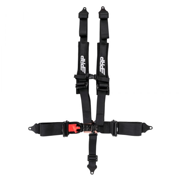 PRP Seats® - 5-Point Harness with 3" Bolt-In Lap Belt and 2" Shoulder, Ez Adjusters, Black