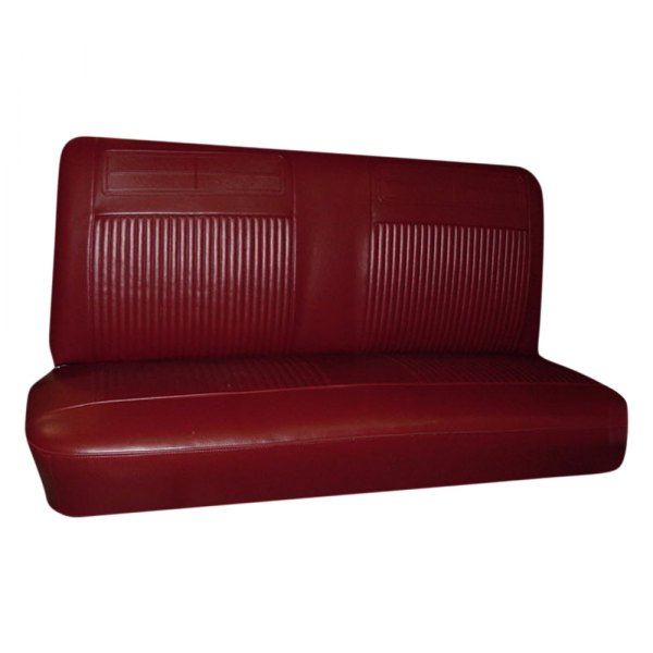 PUI Interiors® 62XS4D64B Front Red Seville Grain Vinyl Bench Seat
