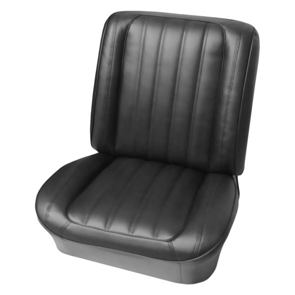  PUI Interiors® - Black Madrid Grain Vinyl Bucket Custom Style Seat Cover