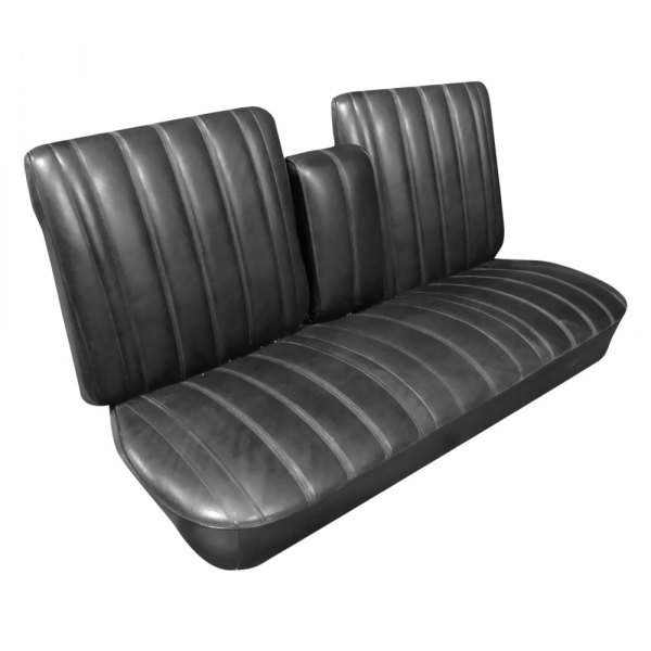  PUI Interiors® - Black Madrid Grain Vinyl Bench Seat Cover With Armrest