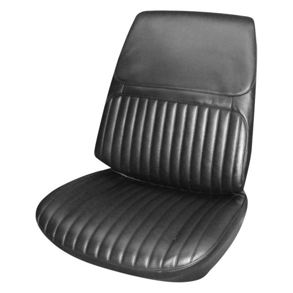  PUI Interiors® - Black Madrid Grain Vinyl Bucket Custom Style Seat Cover