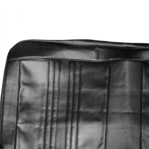  PUI Interiors® - Black Madrid Grain Vinyl with Pigskin grain Inserts Bench Seat Cover