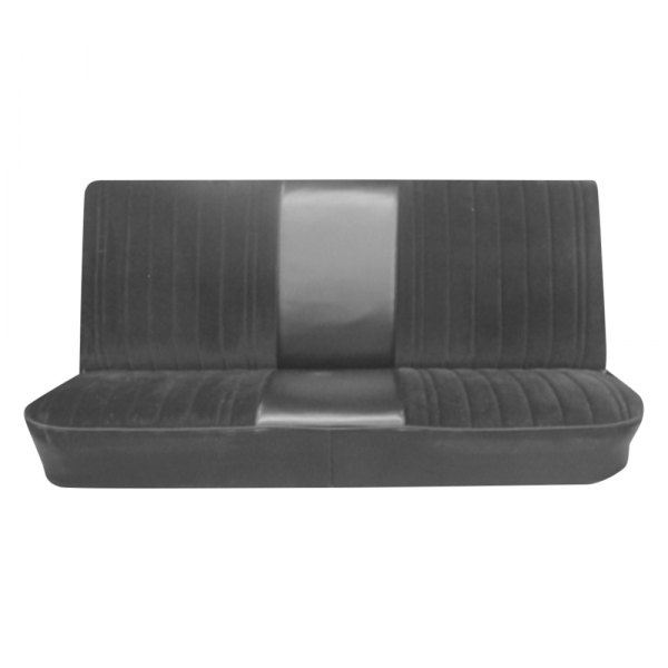  PUI Interiors® - Black Sierra Grain Vinyl with Empress Cloth Inserts Bench Seat Cover